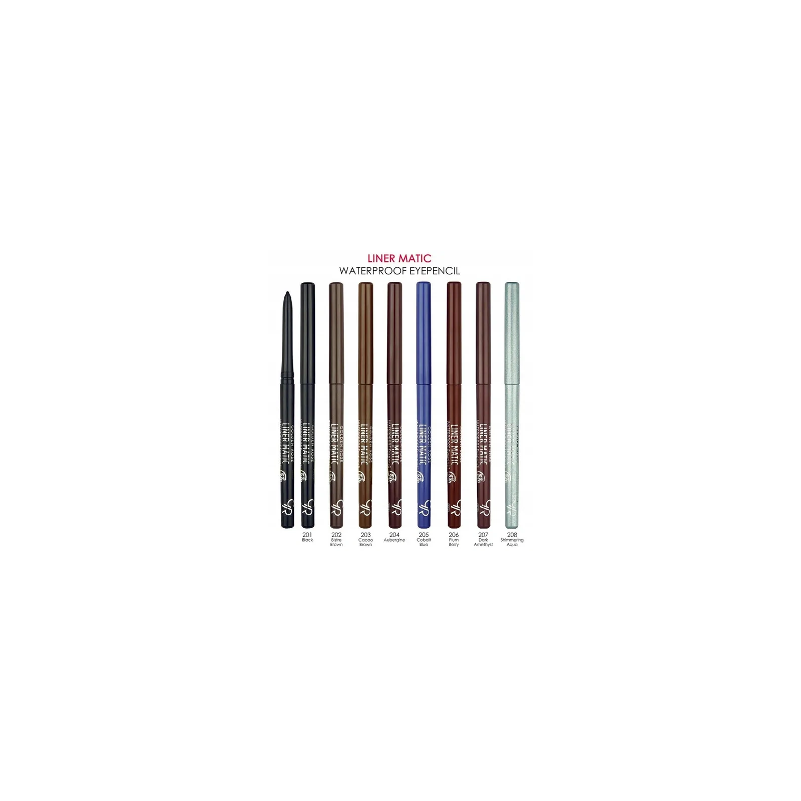 GOLDEN ROSE Liner Matic kredka do oczu wykręcana i wodoodporna 204 Aubergine 0,35g