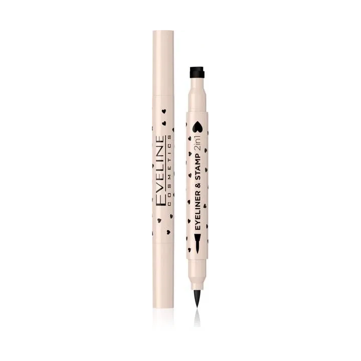 EVELINE Eyeliner & Stamp eyeliner ze stemplem w pisaku Serce 