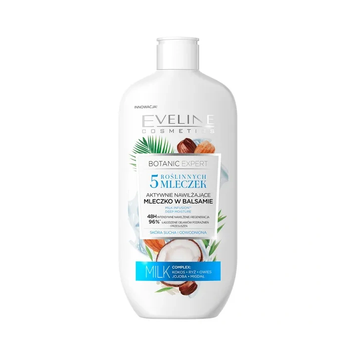 EVELINE Botanic Expert balsam do ciała 5 Roślinnych Mleczek 350ml