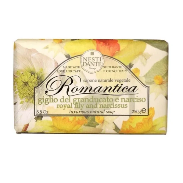 NESTI DANTE Romantica mydło w kostce Lilia i Narcyz 250g