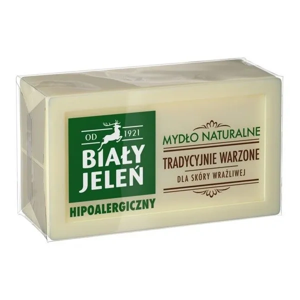 BIAŁY JELEŃ  mydło naturalne w kostce Szare Mydło 150g