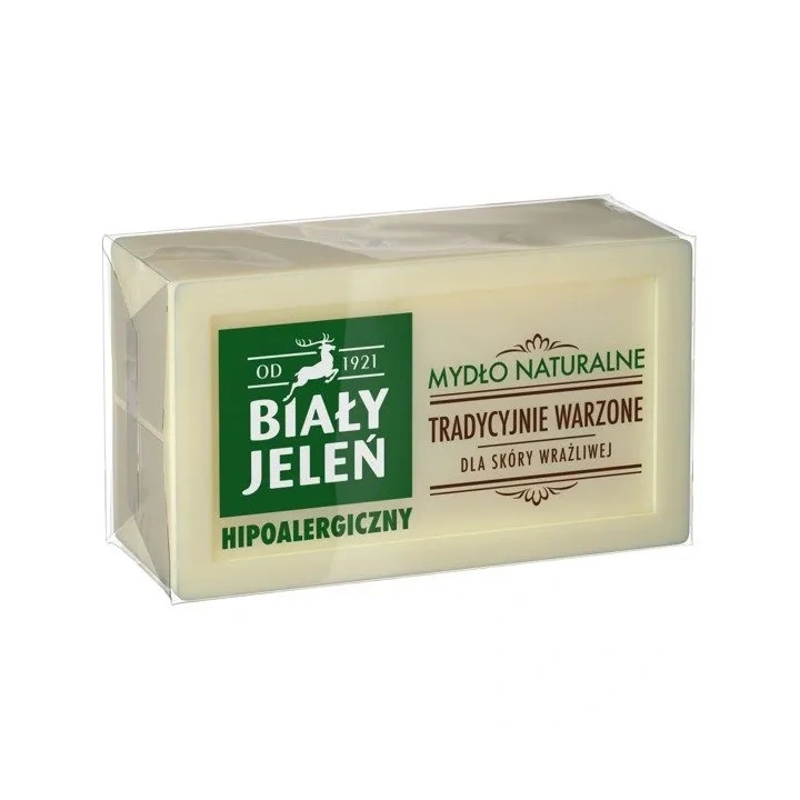 BIAŁY JELEŃ  mydło naturalne w kostce Szare Mydło 150g