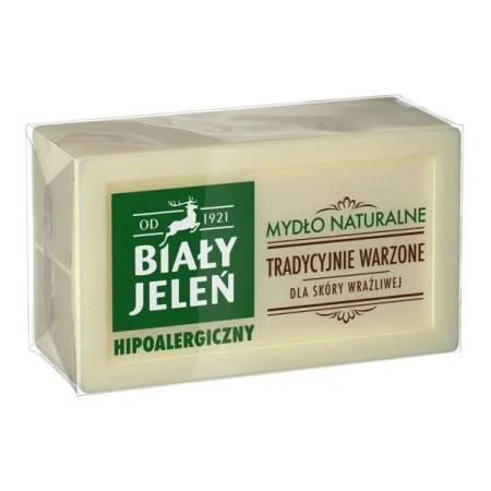 BIAŁY JELEŃ  mydło naturalne w kostce Szare Mydło 150g