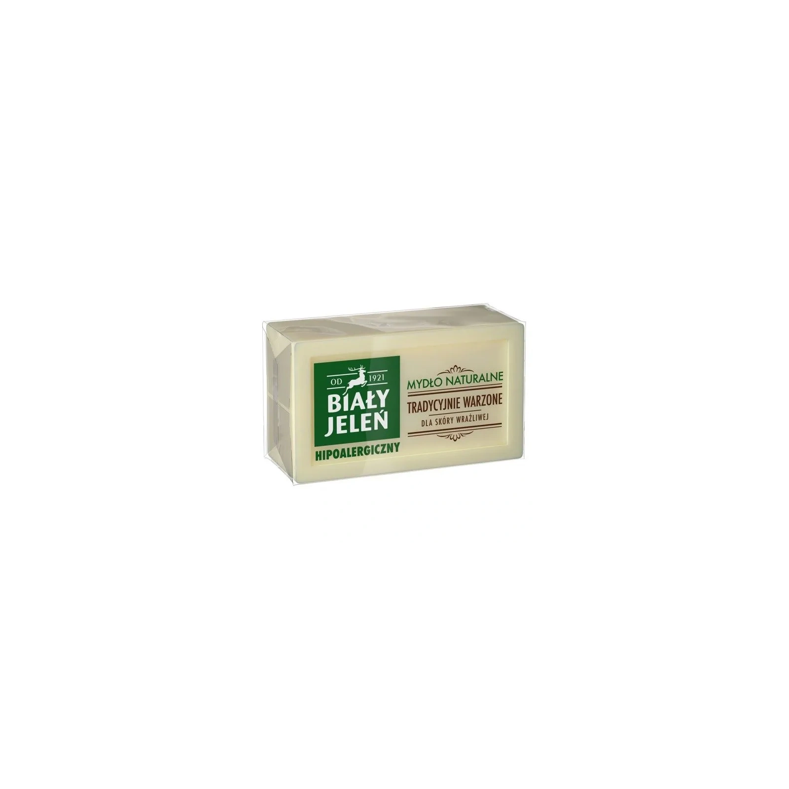 BIAŁY JELEŃ  mydło naturalne w kostce Szare Mydło 150g