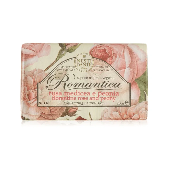 NESTI DANTE Romantica mydło w kostce Róża i Peonia 250g