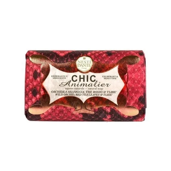 NESTI DANTE Chic Animalier mydło w kostce Czerwony Pyton 250g