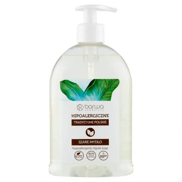 BARWA Hipoalergiczne tradycyjne polskie szare mydło w płynie 500ml