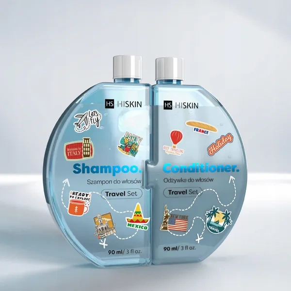 HISKIN Puzle Travel Hair zestaw podróżny [szampon + odżywka do włosów] 2x90ml