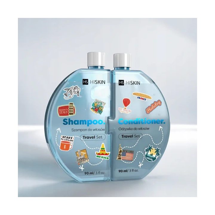 HISKIN Puzle Travel Hair zestaw podróżny [szampon + odżywka do włosów] 2x90ml