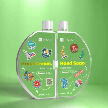 HISKIN Puzle Travel hand zestaw podróżny [mydło + krem do rąk] 2x90ml