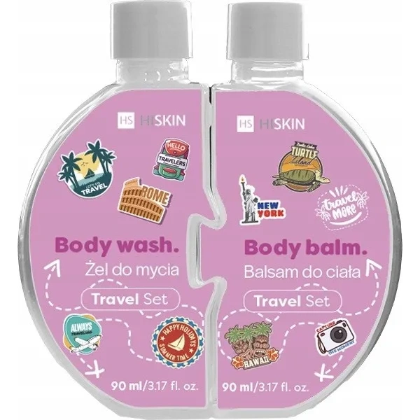 HISKIN Puzle Travel Body zestaw podróżny [żel + balsam do ciała] 2x90ml