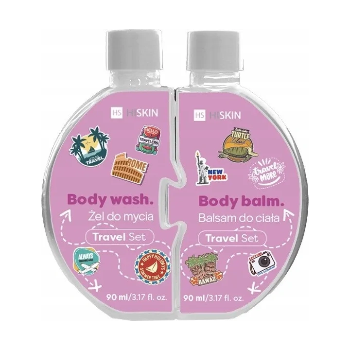 HISKIN Puzle Travel Body zestaw podróżny [żel + balsam do ciała] 2x90ml