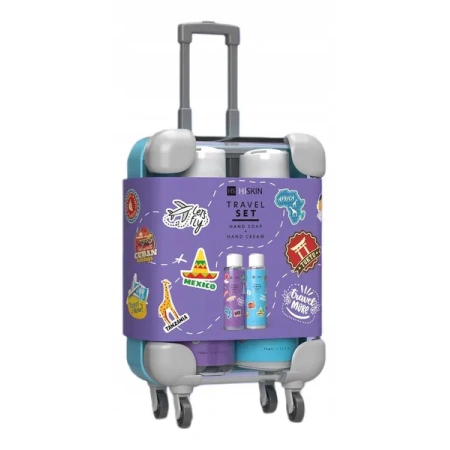 HISKIN Travel More zestaw w walizce Travel Set mydło i krem do rąk 2x75ml