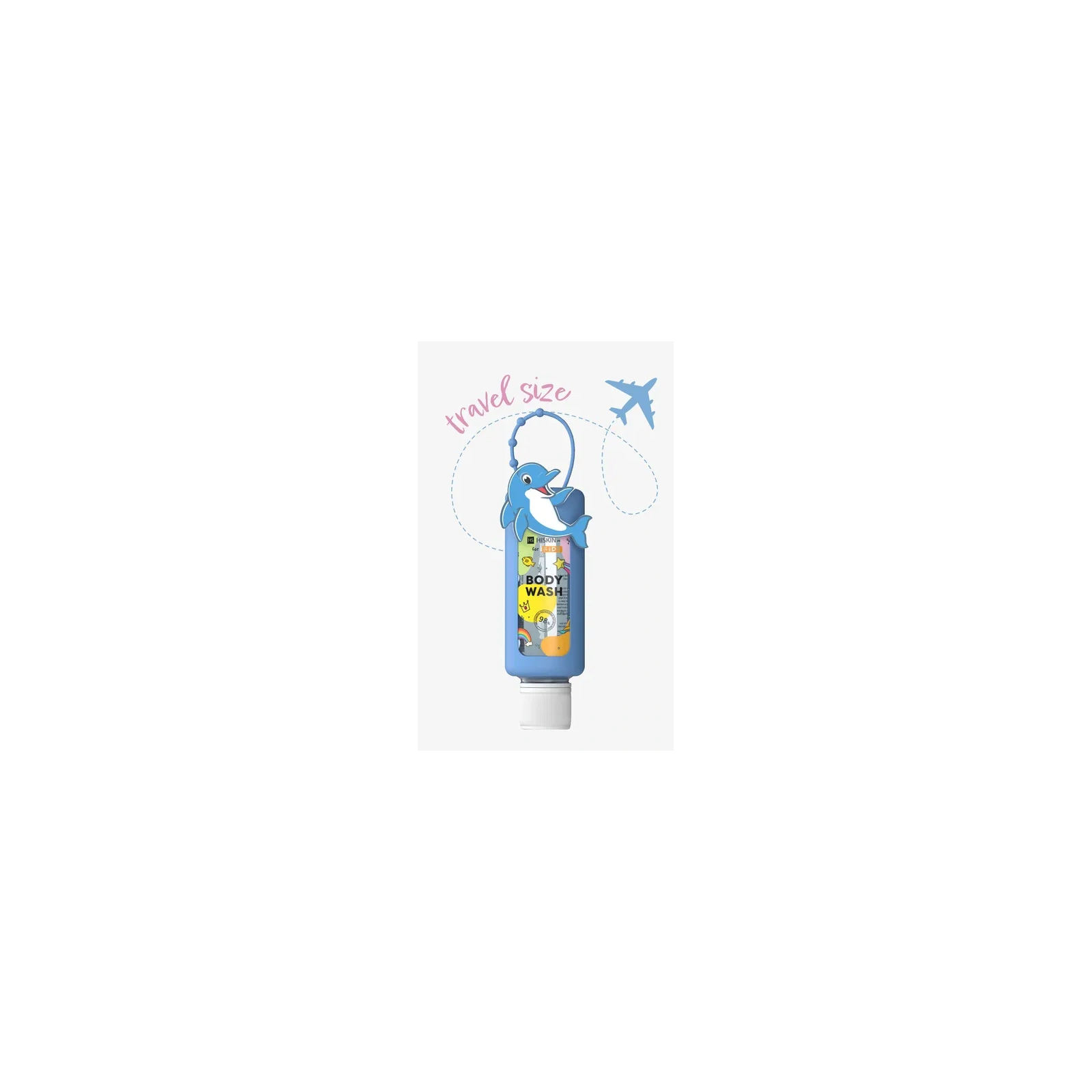 HISKIN Kids Body Wash płyn do kąpieli i mycia ciała Travel Size Delfin 75ml