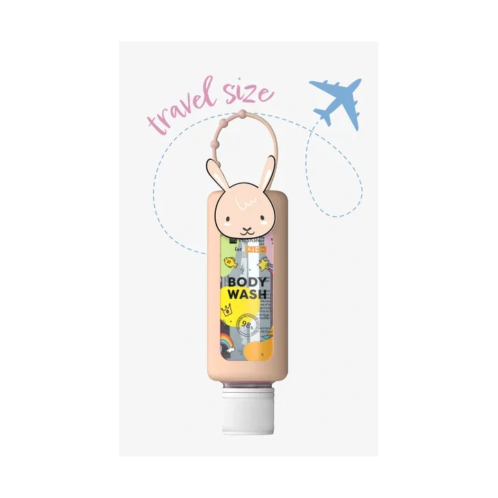 HISKIN Kids Body Wash płyn do kąpieli i mycia ciała Travel Size Królik 75ml