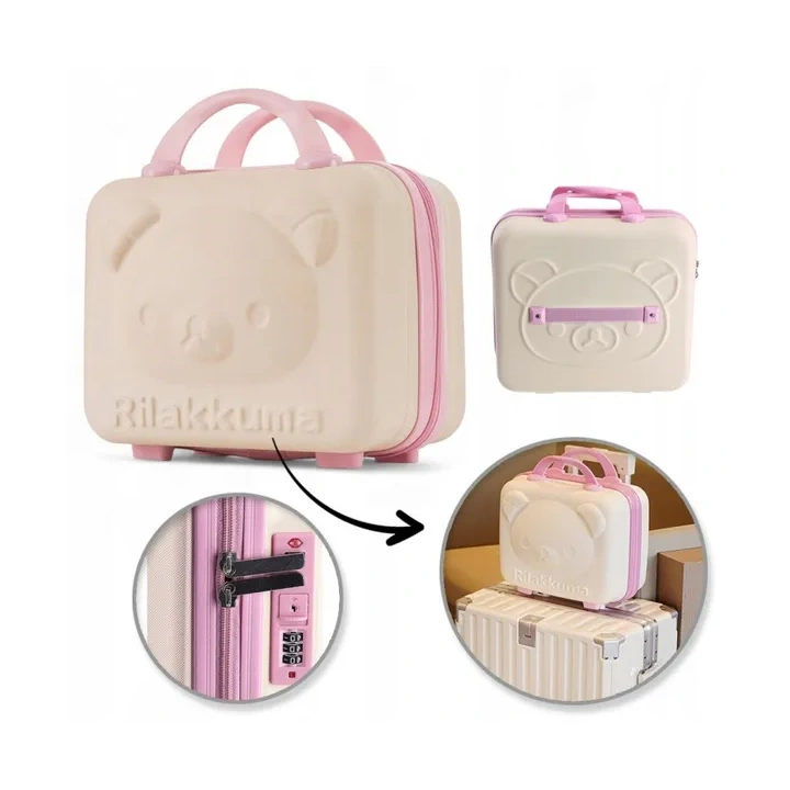 ECARLA mini walizka dla dzieci 30x16x24cm Beżowa WP09