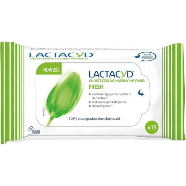 LACTACYD Fresh Chusteczki do higieny intymnej 15szt