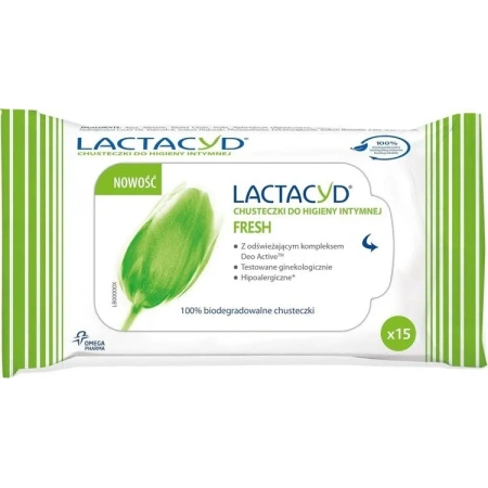 LACTACYD Fresh Chusteczki do higieny intymnej 15szt