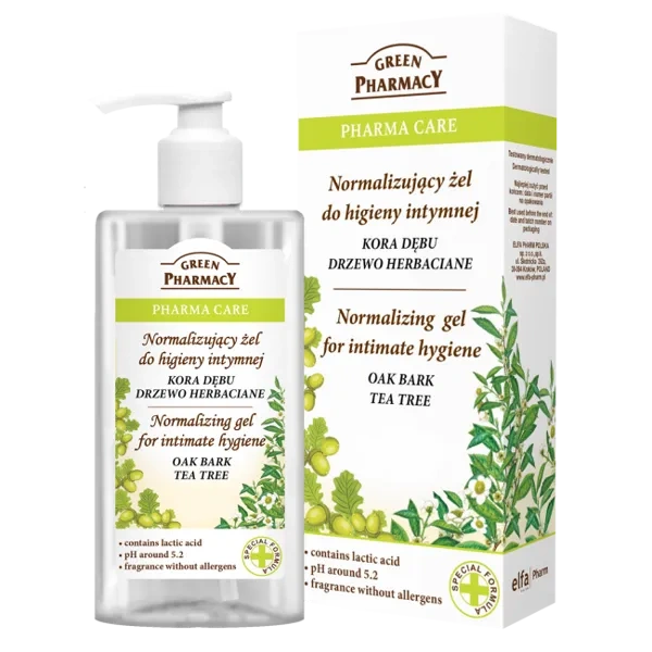 VIS PLANTIS Green Pharmacy żel do higieny intymnej Kora Dębu i Drzewo Herbaciane 300ml