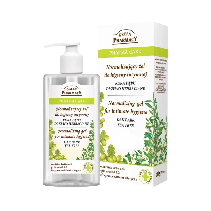VIS PLANTIS Green Pharmacy żel do higieny intymnej Kora Dębu i Drzewo Herbaciane 300ml