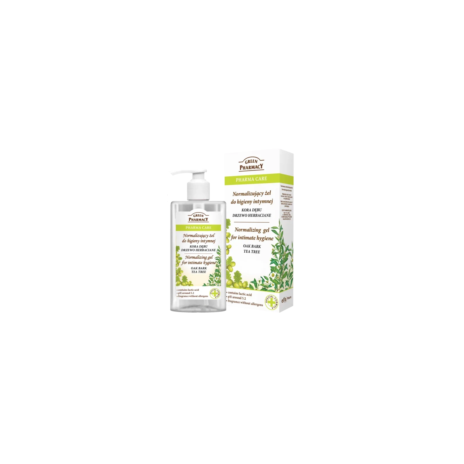 VIS PLANTIS Green Pharmacy żel do higieny intymnej Kora Dębu i Drzewo Herbaciane 300ml