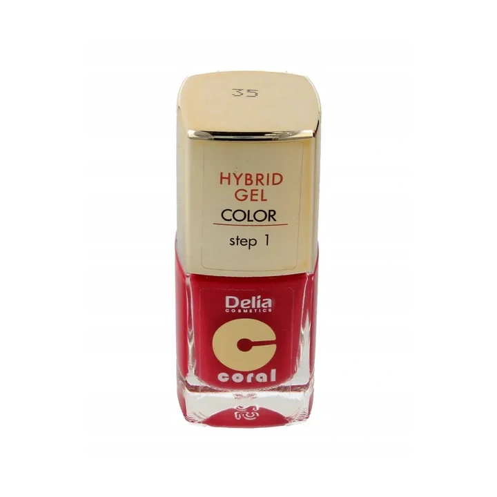DELIA Coral Hybrid Gel lakier do paznokci 35 Czerwony Koralowy 11ml