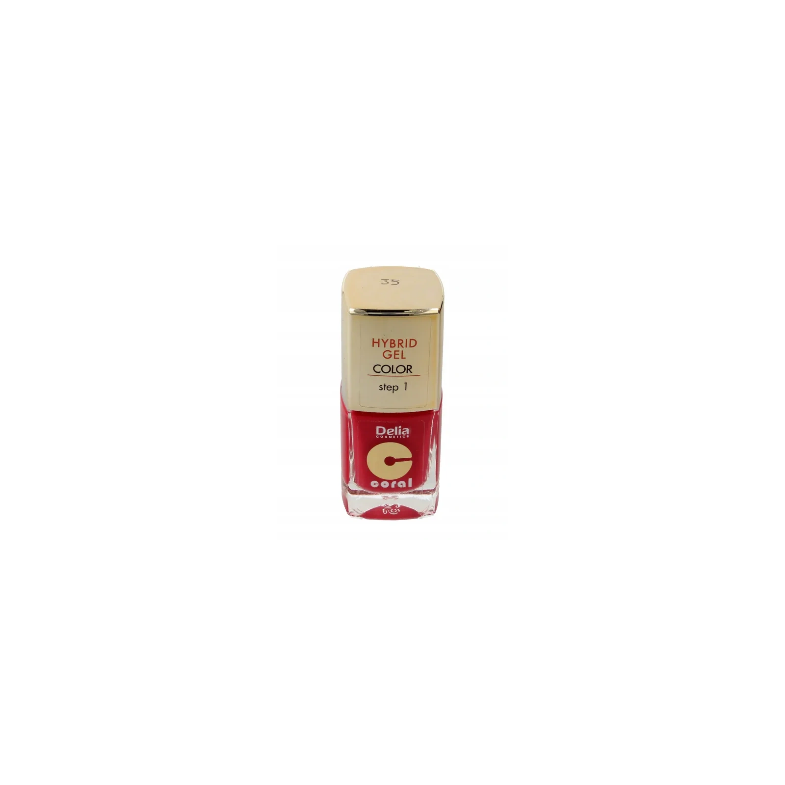DELIA Coral Hybrid Gel lakier do paznokci 35 Czerwony Koralowy 11ml