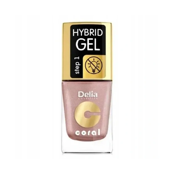 DELIA Coral Hybrid Gel lakier do paznokci 34 Cielisty Perłowy 11ml