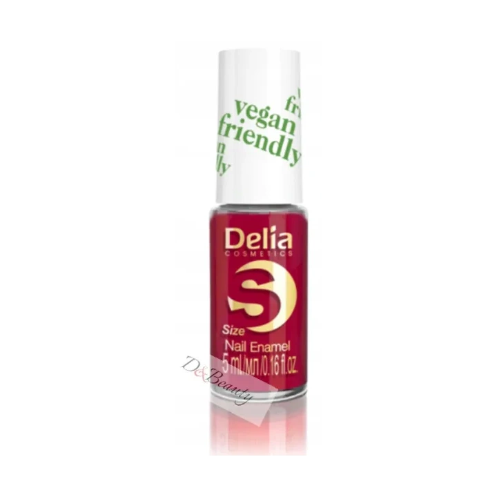 DELIA Vegan Friendly Size S lakier do paznokci 213 Red Velvet 5ml