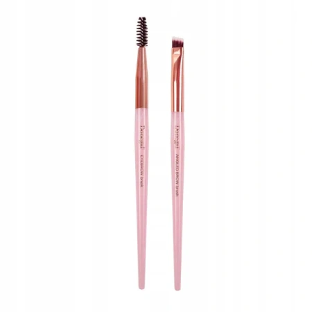 DONEGAL Mineral Pink zestaw do stylizacji brwi pędzel i szczoteczka 4294 2szt
