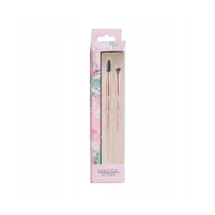 DONEGAL Mineral Pink zestaw do stylizacji brwi pędzel i szczoteczka 4294 2szt