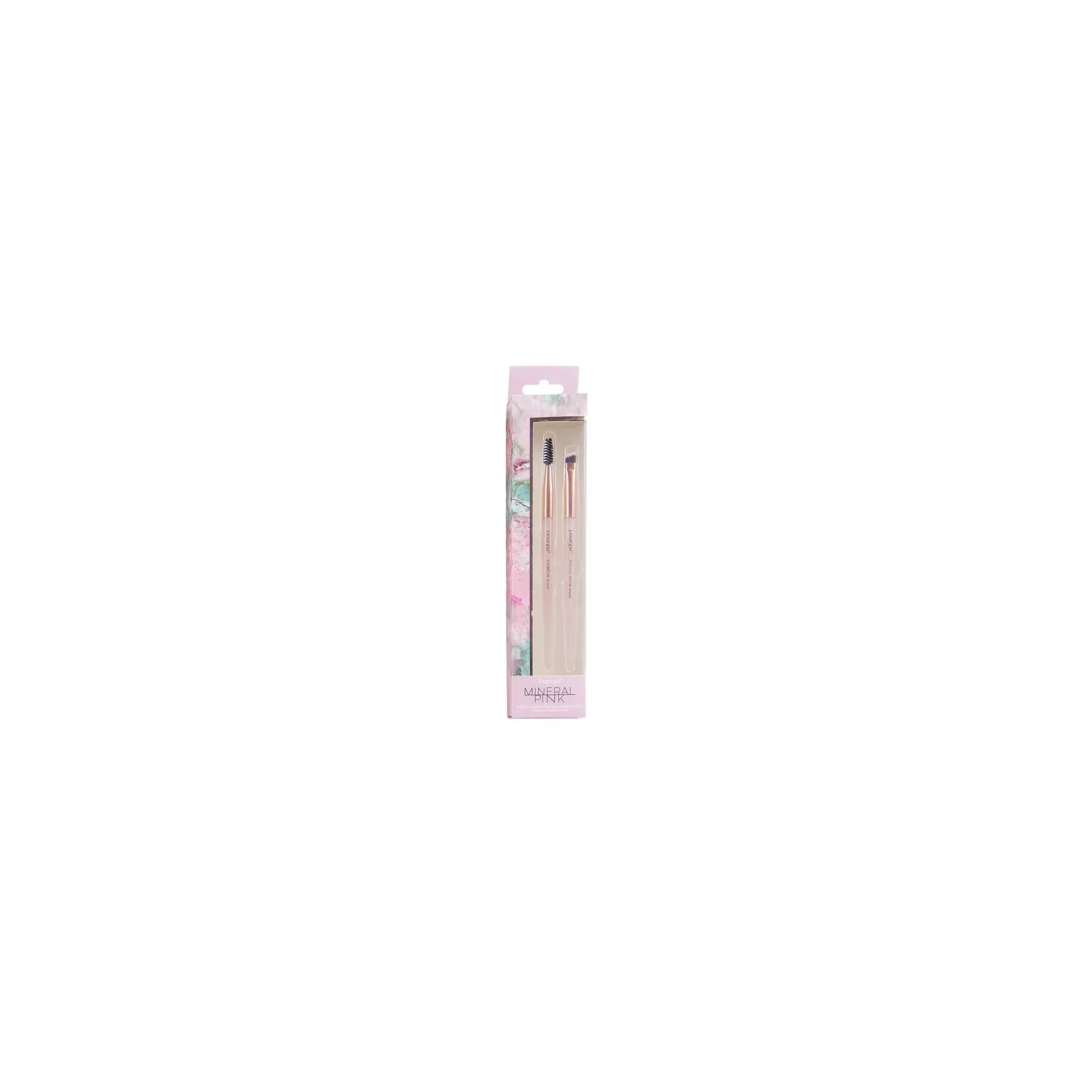 DONEGAL Mineral Pink zestaw do stylizacji brwi pędzel i szczoteczka 4294 2szt