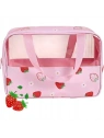 ECARLA kosmetyczka kuferek rozmiar M 31x10x20cm Truskawki KS148