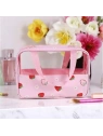 ECARLA kosmetyczka kuferek rozmiar M 31x10x20cm Truskawki KS148