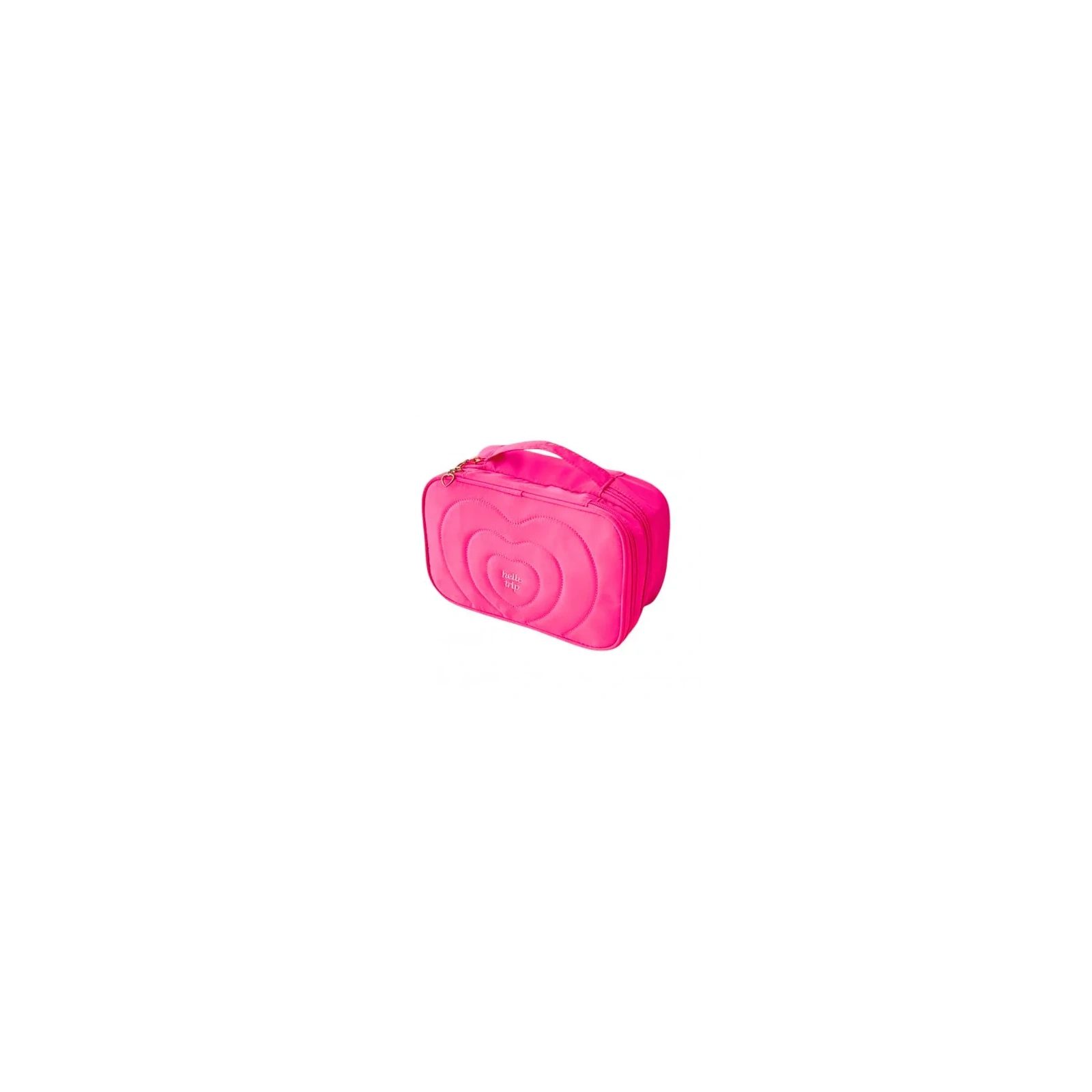 ECARLA kosmetyczka pikowana kuferek z rączką 24x9x15cm Róż KS132R