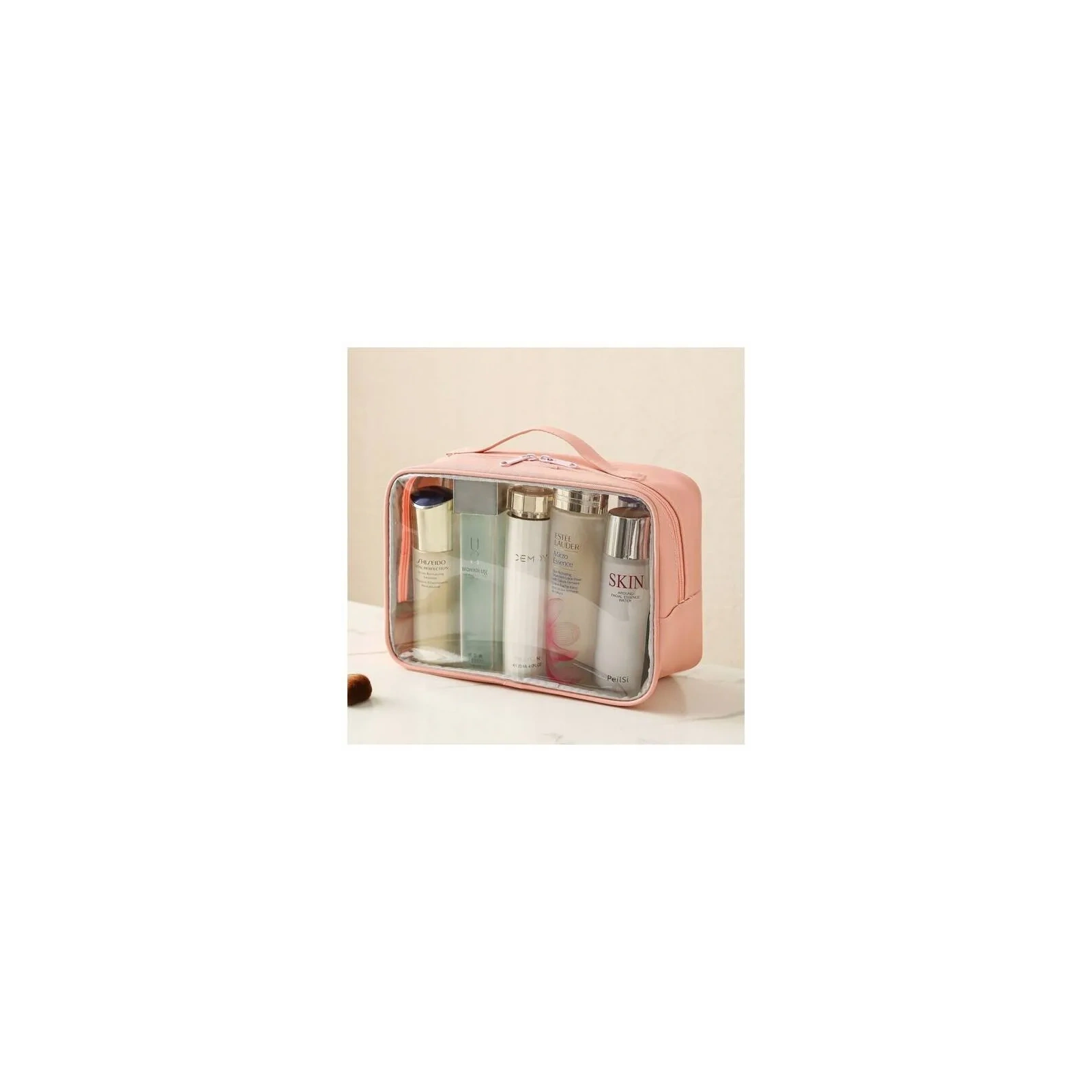 ECARLA kosmetyczka organizer na kosmetyki 26x 20x 11cm Różowa KS105WZ2