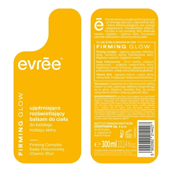 EVREE Firming Glow ujędrniająco rozświetlający balsam do ciała 300ml