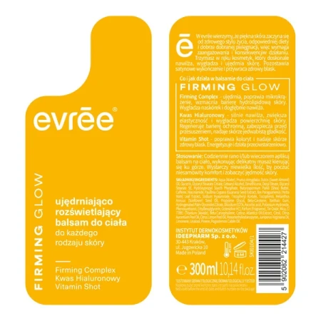 EVREE Firming Glow ujędrniająco rozświetlający balsam do ciała 300ml