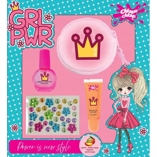 ESTETICA Chlapu Chlap Girl Power zestaw dziecięcy z kosmetyczką 