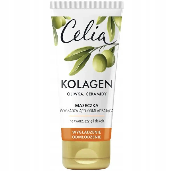 CELIA Kolagen maseczka do twarzy wygładzająco odmładzająca Oliwka 60ml