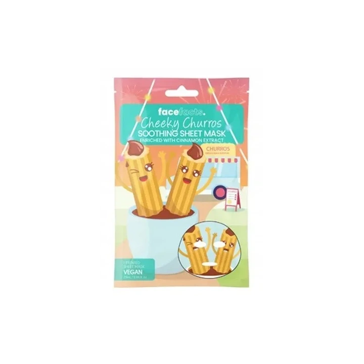 QUEST Face Facts maseczka do twarzy drukwana, w płacie Cheeky Churros