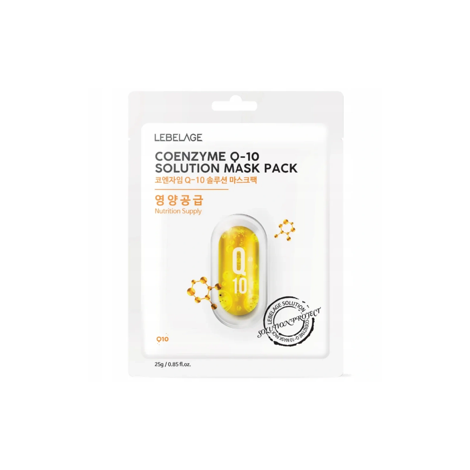 LABELAGE Coenzyme Q-10 Solution Mask Pack maseczka w płachcie odżywcza 25g
