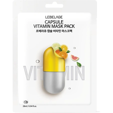 LABELAGE Capsule Vitamin Mask Pack maseczka do twarzy w płachcie rozświetlająca 28ml