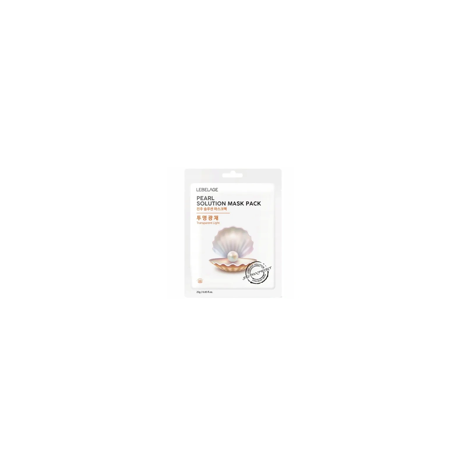 LABELAGE Pearl Solution Mask Pack maseczka do twarzy w płachcie rozświetlająca 25g