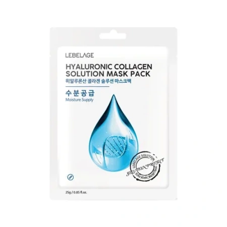 LEBELAGE Hyaluronic Collagen Solution Mask Pack maseczka do twarzy w płachcie intensywnie nawilżająca 25g