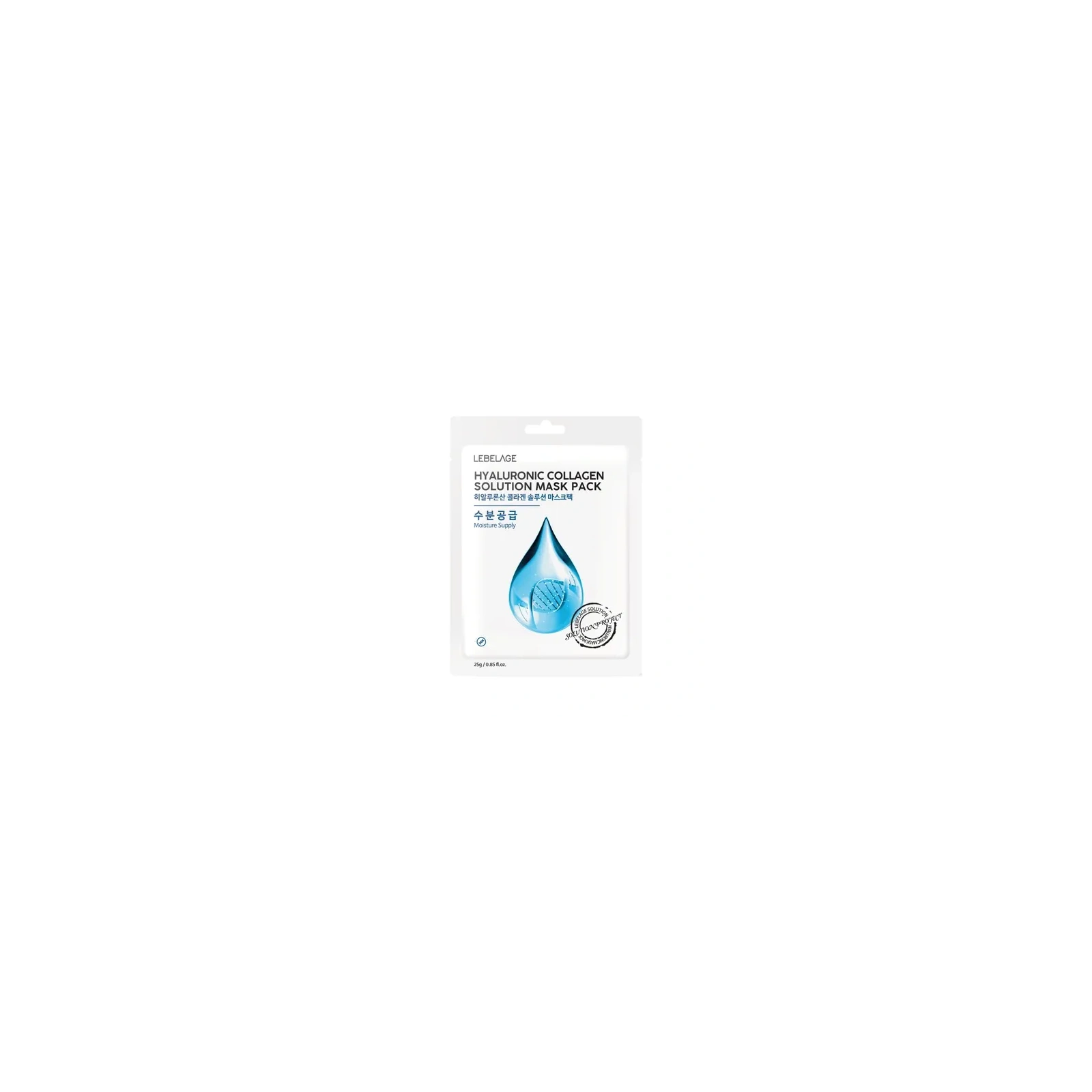 LEBELAGE Hyaluronic Collagen Solution Mask Pack maseczka do twarzy w płachcie intensywnie nawilżająca 25g