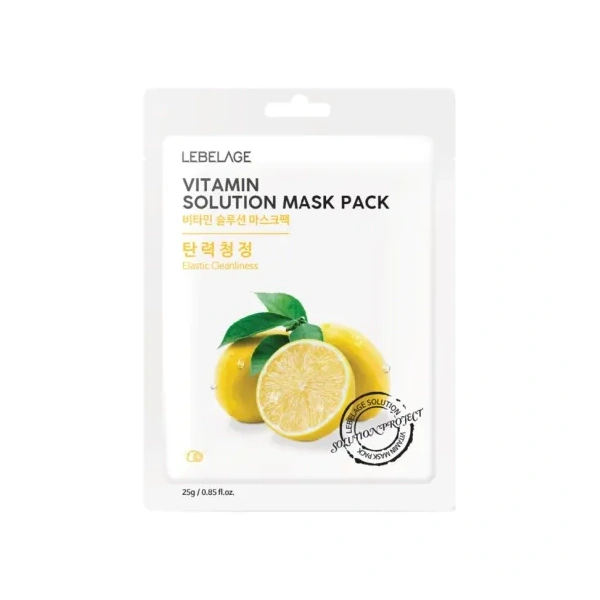 LEBELAGE Vitamin Solution Mask Pack maseczka do twarzy w płachcie energetyzująca 25g