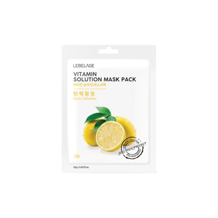LEBELAGE Vitamin Solution Mask Pack maseczka do twarzy w płachcie energetyzująca 25g