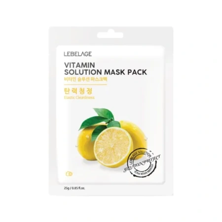 LEBELAGE Vitamin Solution Mask Pack maseczka do twarzy w płachcie energetyzująca 25g