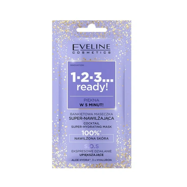 EVELINE 1,2,3...ready! bankietowa maseczka do twarzy super-nawilżająca 8ml